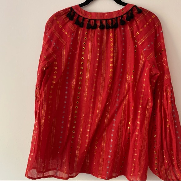 BELLE VERE red bohemian top - Picture 5 of 5